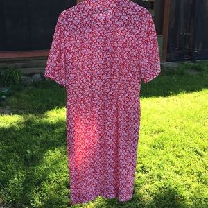 Vintage Liz Claiborne red & white floral dress